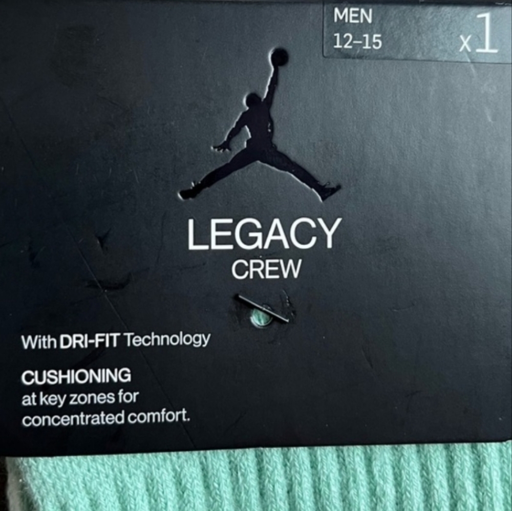 NWT Men's Air Jordan X J Balvin Legacy Crew Socks - Picture 2 of 13